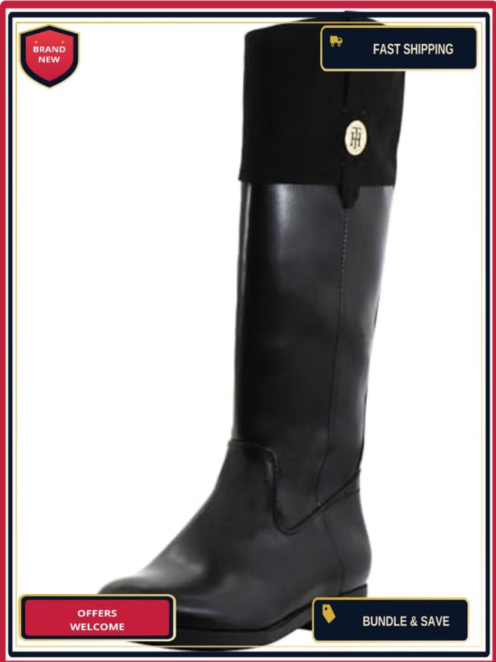 Equestrian Knee High Zip Boots Leather Synthetic Comfortable Riding